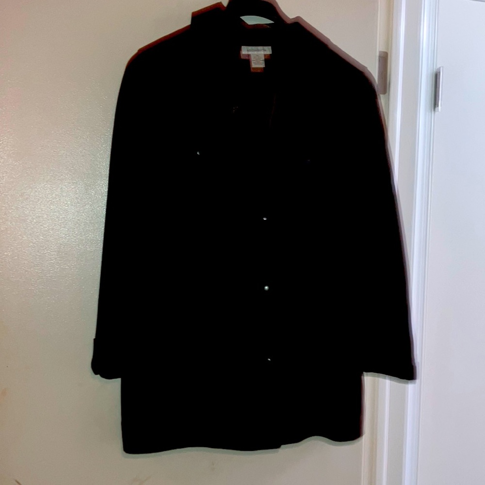 Liz Claiborne dark brown suede jacke size xl